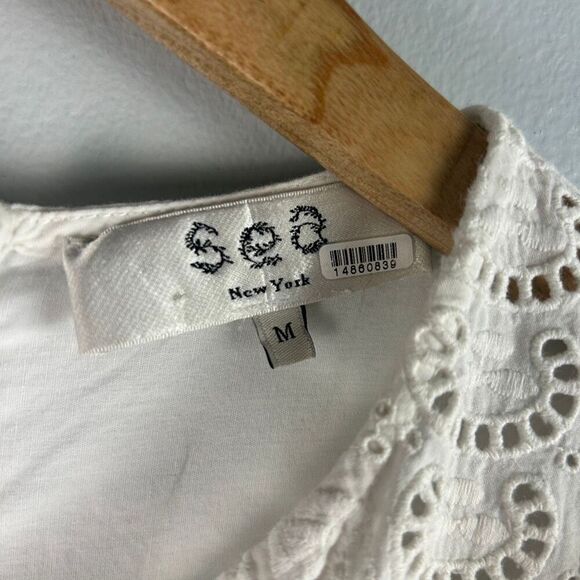 SEA NEW YORK Violette Patch Puff Sleeve Midi Dress M - Picture 7 of 9